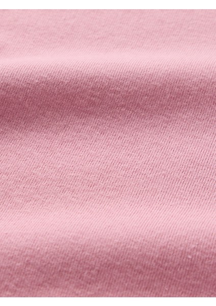 Kız Çocuk Pembe Fitilli Mockneck Yaka T-Shirt modelleri