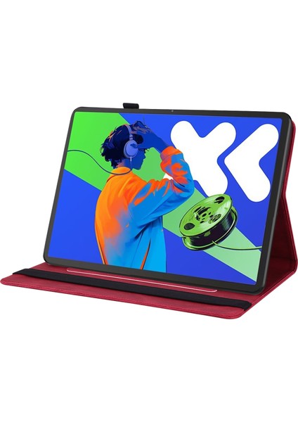 Lenovo Tab P12 Pro 12.7 2025 Kırmızı Deri Tablet Kılıfı (Yurt Dışından) fırsatları