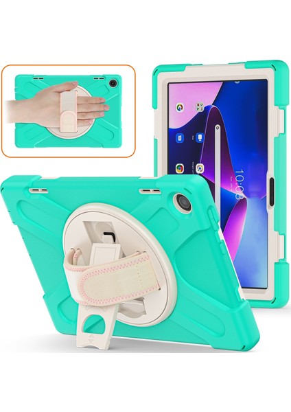 Lenovo Tab M10 10.1 3. Nesil Nane Yeşili Için Silikon + Pc Tablet Kılıfı (Yurt Dışından)
