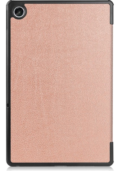 Lenovo Tab M10 Plus 10.6 3. Nesil 2022 Pembe Altın Için Akıllı Deri Tablet Kılıfı (Yurt Dışından)