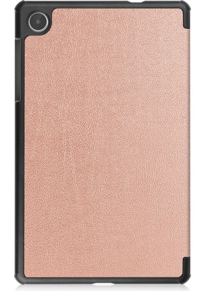 Lenovo Tab M8 4. Nesil / TB-300FU Pembe Altın Için Custer Deri Kılıf (Yurt Dışından)