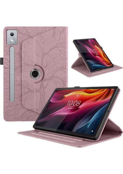 Lenovo Tab P12 / Xiaoxin Pad Pro 12.7 2025 Pembe Altın Için Deri Kılıf (Yurt Dışından)