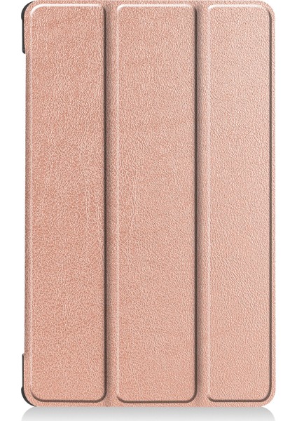 Lenovo Tab M8 3. Nesil Pembe Altın Için Custer Texture Deri Kılıf (Yurt Dışından)