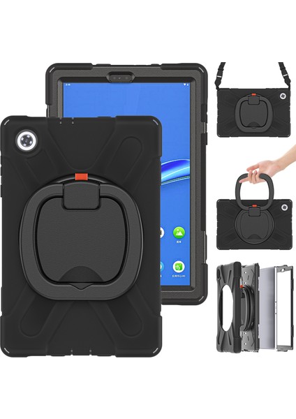 Lenovo Tab M10 Hd 2020 X306X/F Siyah Için Silikon + Pc Kılıfı (Yurt Dışından)