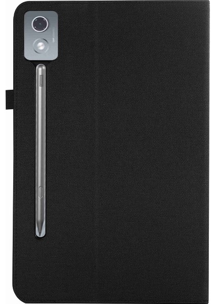 Lenovo Tab P12 12.7 2025 Siyah Için Kumaş Deri Kılıf (Yurt Dışından) modelleri