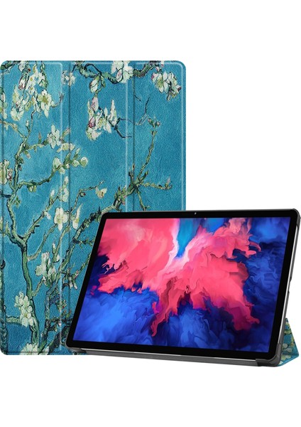 Lenovo Tab P11 TB-J606F / TB-J607Z Kayısı Çiçeği Için Akıllı Deri Tablet Kılıfı (Yurt Dışından)