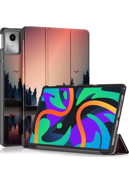 Lenovo Tab M11/ Xiaoxin Pad 11 2024 Gün Batımı Için Deri Tablet Kılıfı (Yurt Dışından)