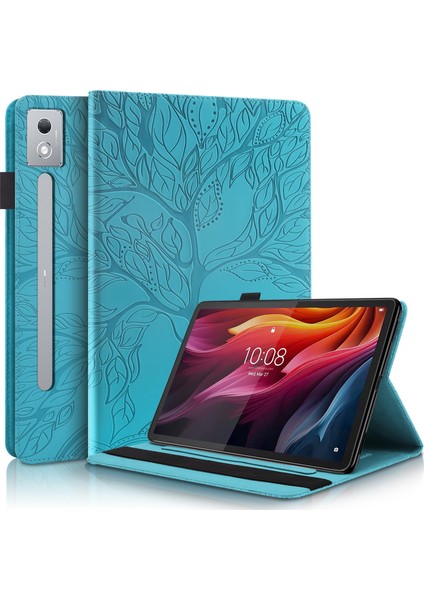 Lenovo Tab P12 / Xiaoxin Pad Pro 12.7 2025 Göl Mavisi Için Deri Kılıf (Yurt Dışından)