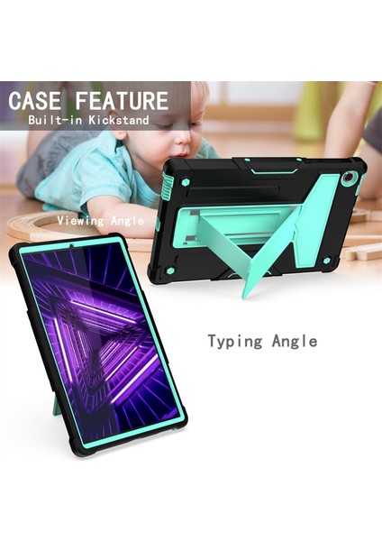 Lenovo M10 Plus TB-X606F Siyah + Nane Yeşili Için Pc+Silikon Kılıf (Yurt Dışından) modelleri