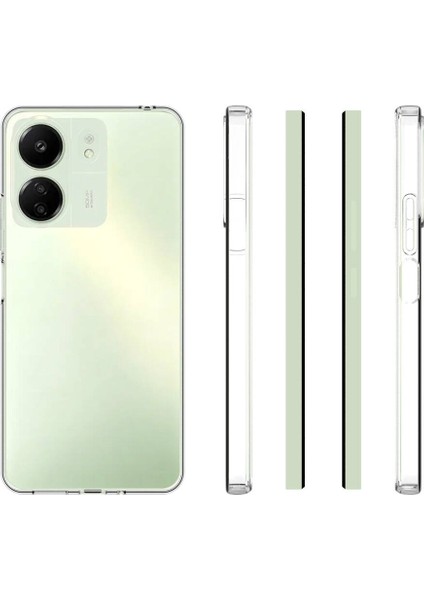 Xiaomi Poco C65 Uyumlu Soft Darbe Kamera Korumalı Dizayn Yumuşak Silikon Şeffaf Kılıf Arka Kapak