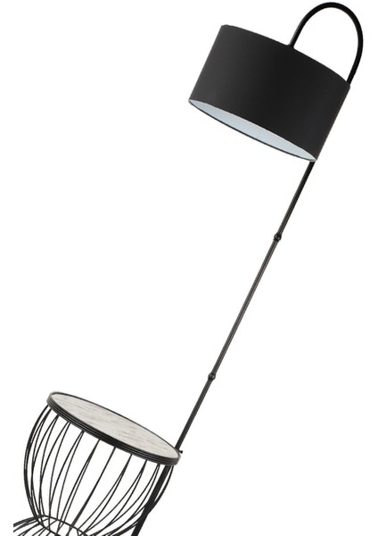 Venezia Sehpa Lambader Siyah Mermer Ahşap Siyah Şapka fırsatları