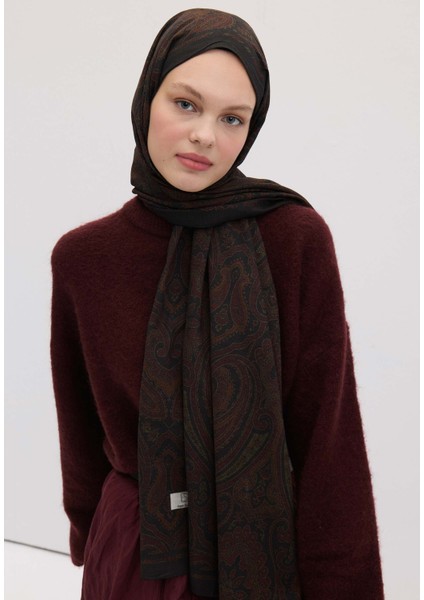 Nedra Desen Şal Bordo
