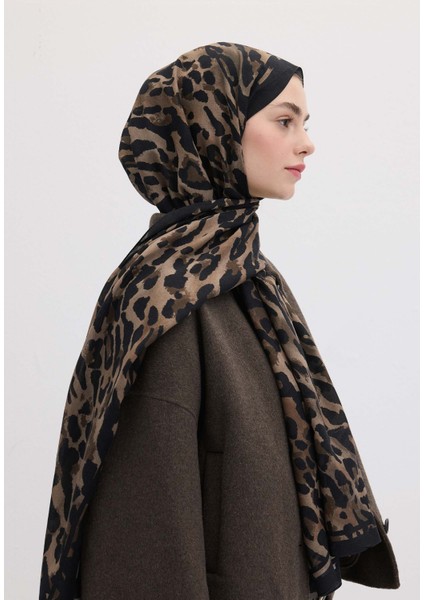 Leopar Desen Şal Toprak