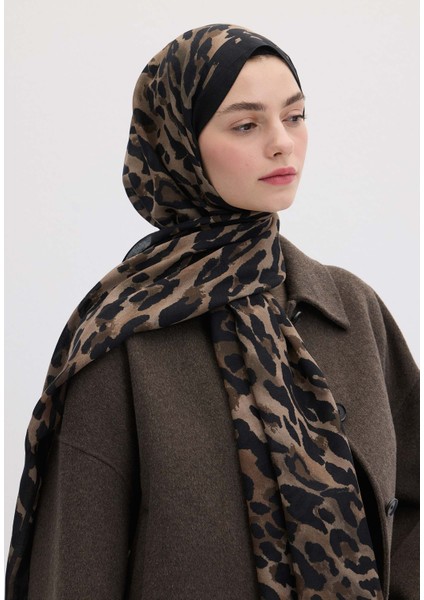 Leopar Desen Şal Toprak