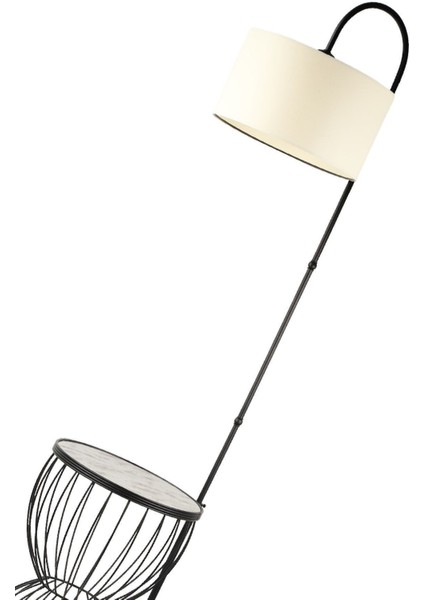 Venezia Sehpa Lambader Siyah Mermer Ahşap Krem Şapka fırsatları