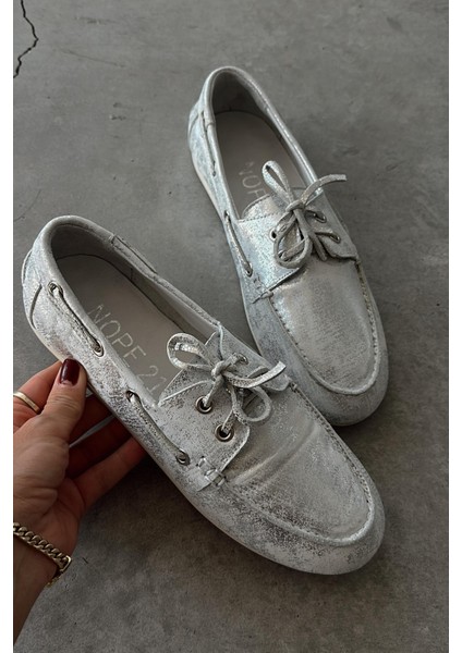 Alberta Silver Deri Loafer