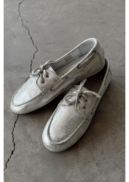 Alberta Silver Deri Loafer