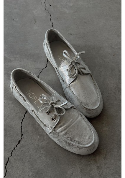 Alberta Silver Deri Loafer