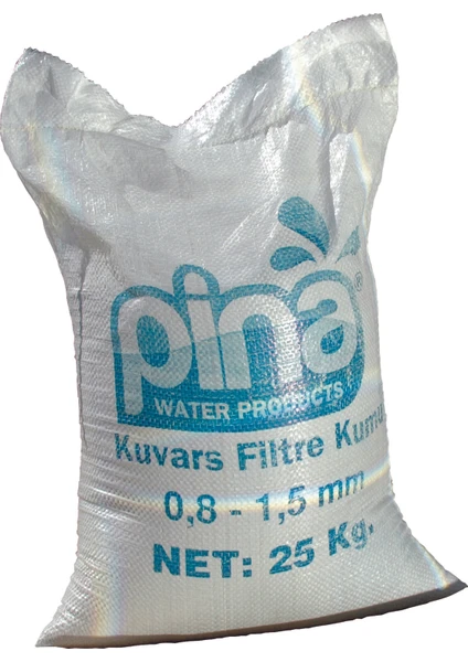 Pi̇na Havuz & Akvaryum Doğal Fi̇ltre Kumu (0,8-1,5 mm Çapli ) 25KG