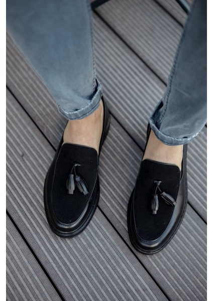 Deridünyıldız CH002 Cst Loafer Pelle Erkek Ayakkabı Sıyah