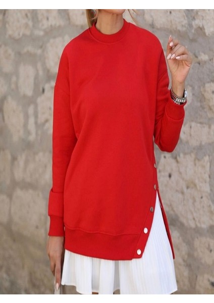 Yanı Çıt Çıt Detaylı Sweatshirt fiyatları