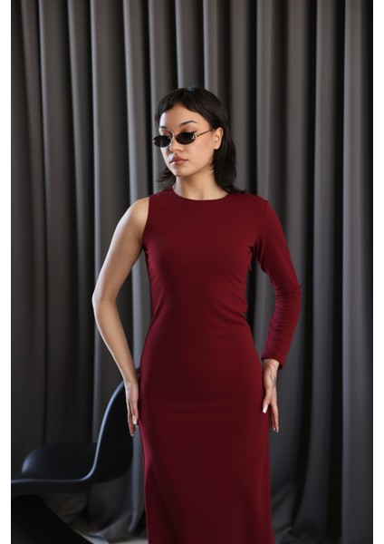 Tek Kollu Uzun Elbise modelleri