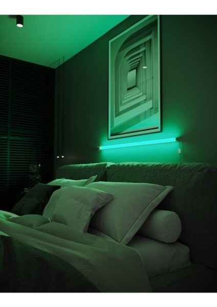 Dekoratif Minimalist Rgb LED Lambader Animasyonlu Kumandalı 256 Renkli Köşe Lambası