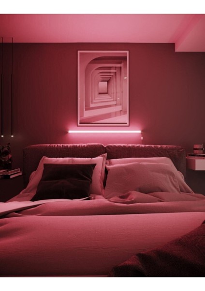 Dekoratif Minimalist Rgb LED Lambader Animasyonlu Kumandalı 256 Renkli Köşe Lambası
