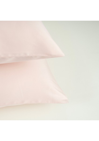 Solıd 300 Tc 2'Li Cotton %100 Pamuk Saten Yastık Kılıfı 50x70 Cm Pembe