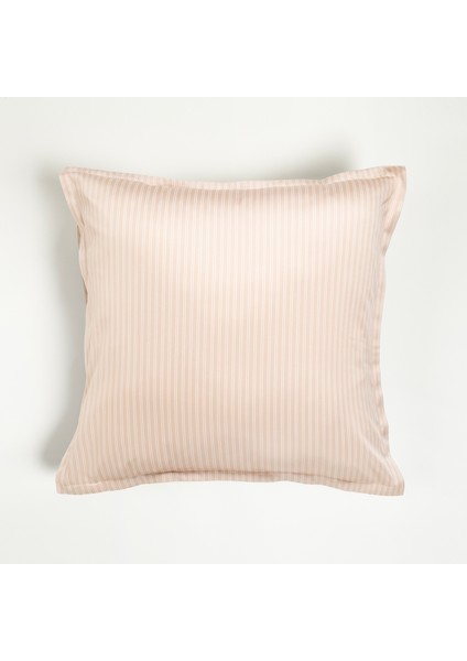 Solıd Cotton Cotton %100 Pamuk Saten Yastık Kılıfı 60X60 + 2 cm Kum Rengi