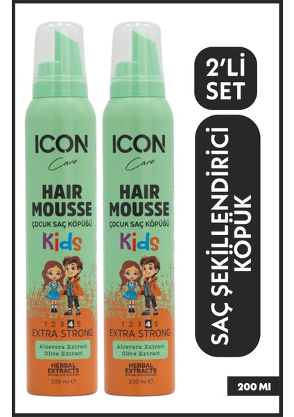 Saç Şekillendirici Köpük For Kids 2'li Set