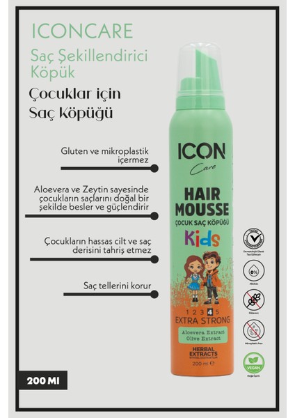 Saç Şekillendirici Köpük For Kids 2'li Set