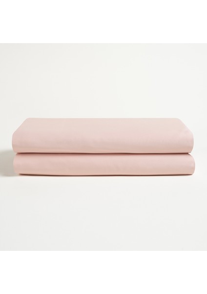 Solıd 300 Tc Kıng Sıze %100 Pamuk Saten Düz Çarşaf 260x280 Cm Pembe