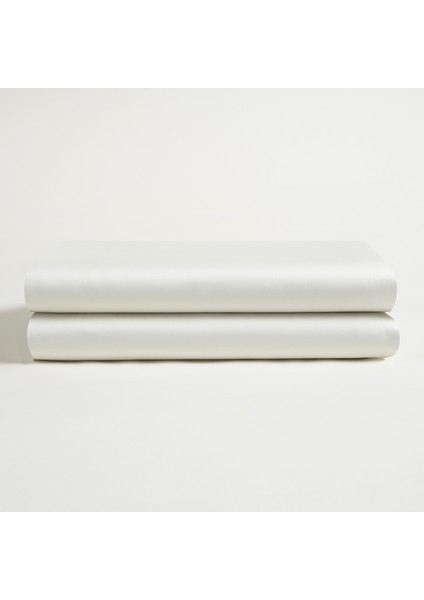 Solıd 300 Tc Çift Kişilik %100 Pamuk Saten Lastikli Çarşaf 160x200 + 35 Cm Ekru
