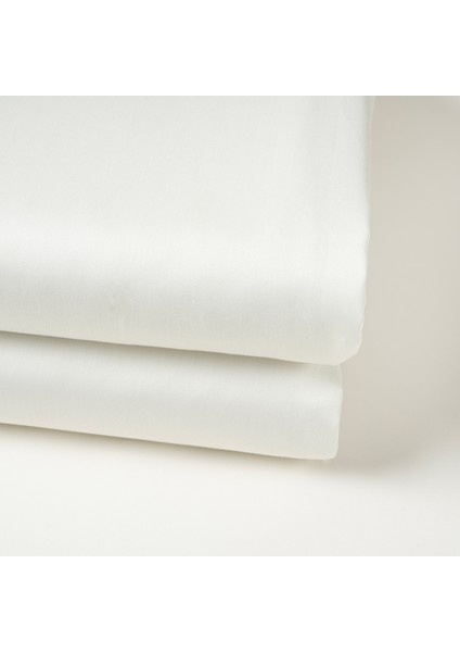 Solıd 300 Tc Çift Kişilik %100 Pamuk Saten Lastikli Çarşaf 160x200 + 35 Cm Ekru