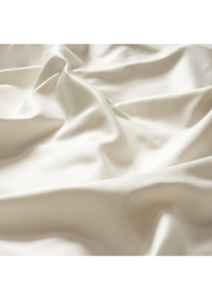 Solıd 300 Tc Çift Kişilik %100 Pamuk Saten Lastikli Çarşaf 160x200 + 35 Cm Ekru