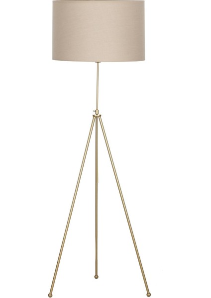 Noa Eskitme Tripod Boyu Ayarlanabilir Metal Lambader - Krem