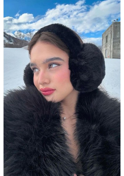 Ithal Siyah Renk Katlanabilinir Peluş Kulaklık