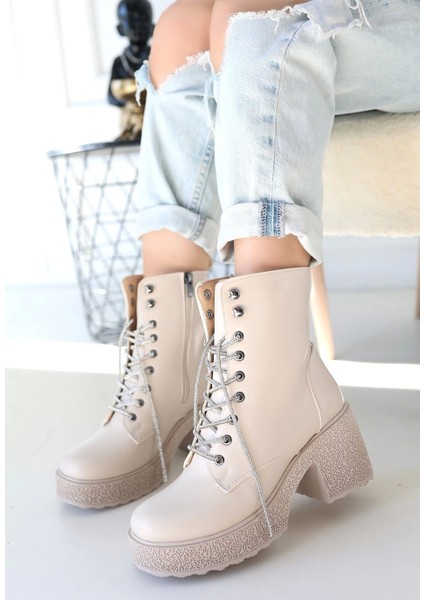 Morliy Bej Cilt Bağcıklı Bot fiyatları