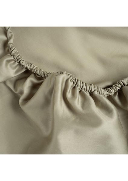 Solıd 300 Tc Kıng Sıze %100 Pamuk Saten Lastikli Çarşaf 200x200 + 35 Cm Yeşil indirimleri