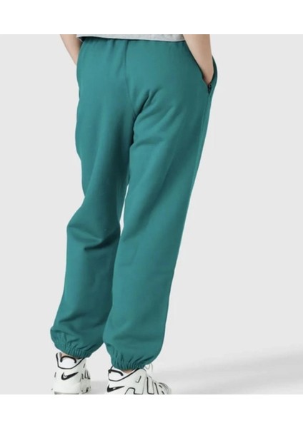 Solo Swoosh Fleece Pant Pamuklu Bol Kesim Yüksek Bel Kadın Eşofman Altı Yeşil fiyatları