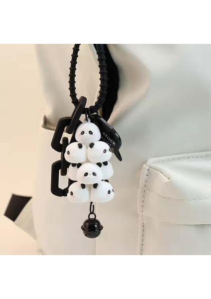 Jenga Panda Keychain Sevimli Ve Yaratıcı Piggy Cartoon Bebek Çanta Kolye Exquisit Araba Anahtar Kolye (Yurt Dışından)