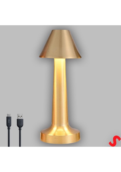 Şarjlı Dokunmatik Ayarlanabilir Renk Tonlu LED Masa Lambası - 23CM