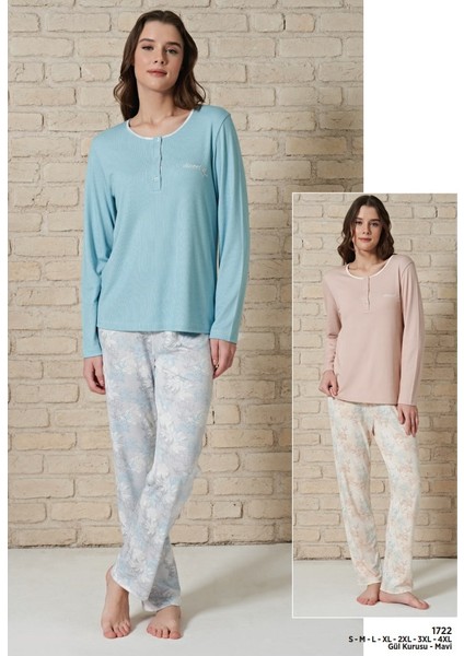 1722 Gülkurusu Kadın Pijama Takım