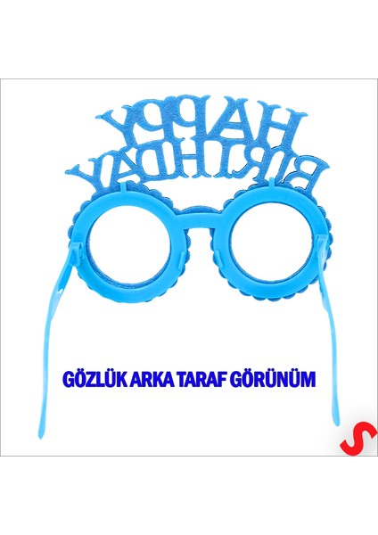 Happy Birthday Taç ve Gözlük Seti - Mavi indirimleri