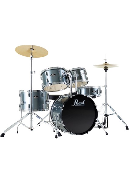 RS505C/C706 - Roadshow Charcoal Metallic 5 Parça Aksamlı Zilli Akustik Davul Seti