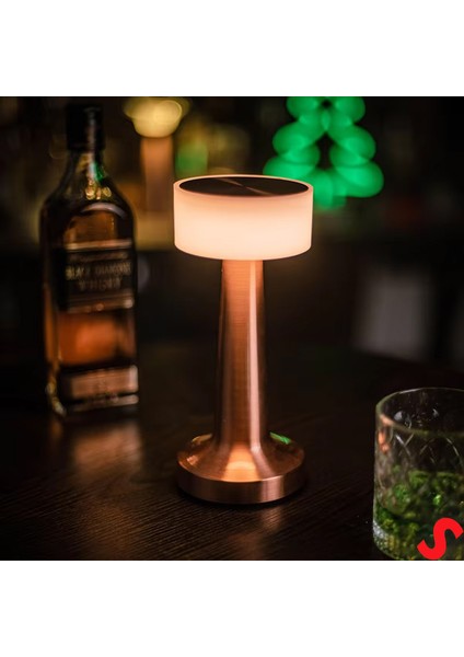 Şarjlı Dokunmatik Ayarlanabilir Renk Tonlu LED Masa Lambası - 21CM