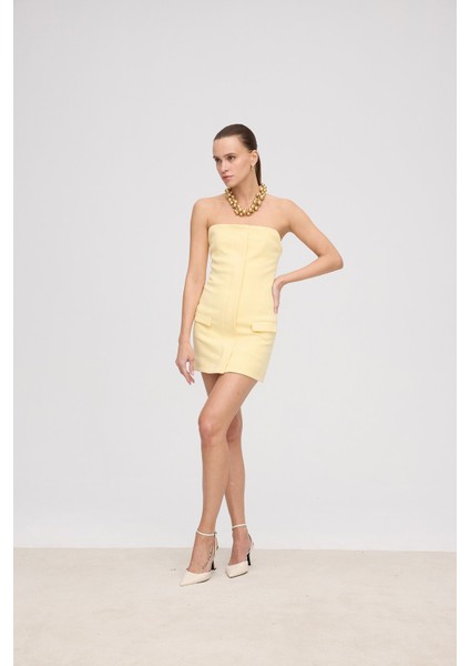 Premium straplez mini elbise modelleri