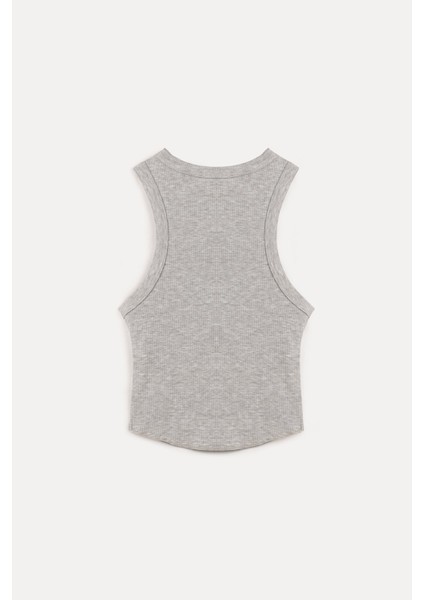 Daisy crop top gri