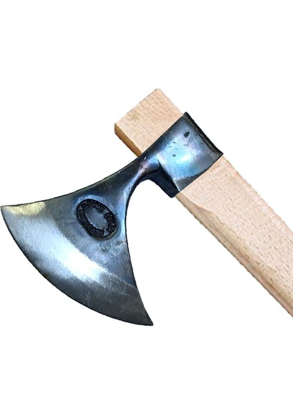 Karacasu Saplı Ay Balta 90 cm - Dövme Çelikten